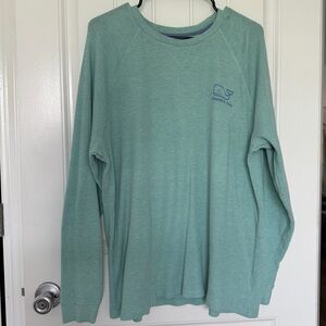 Women’s Vineyard Vines Waffle Knit Logo Long Sleeve Sweatshirt Shirt Medium
